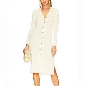 Callahan Small Cannoli Crème Ivory Knit Nola Midi Dress
